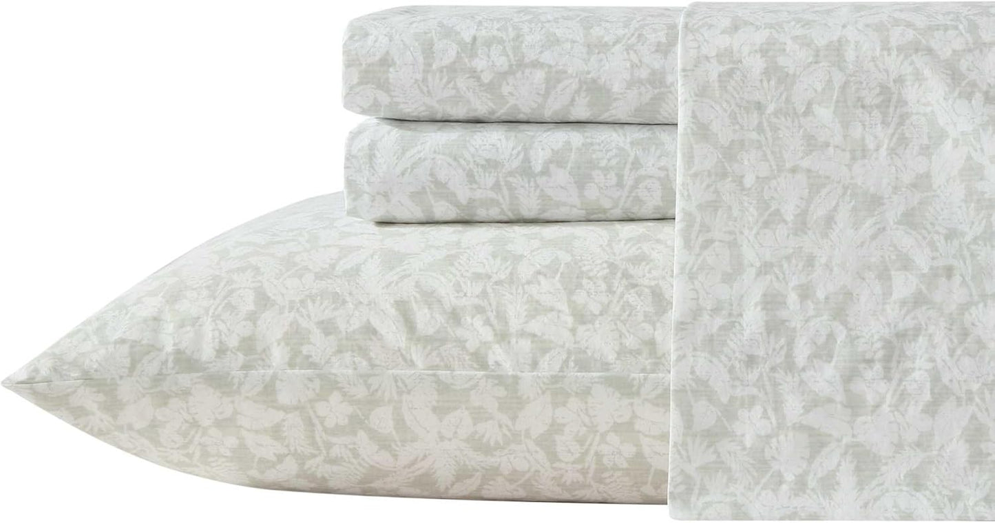 Tommy Bahama Queen Bed Sheets - Crisp Cotton Percale Bedding