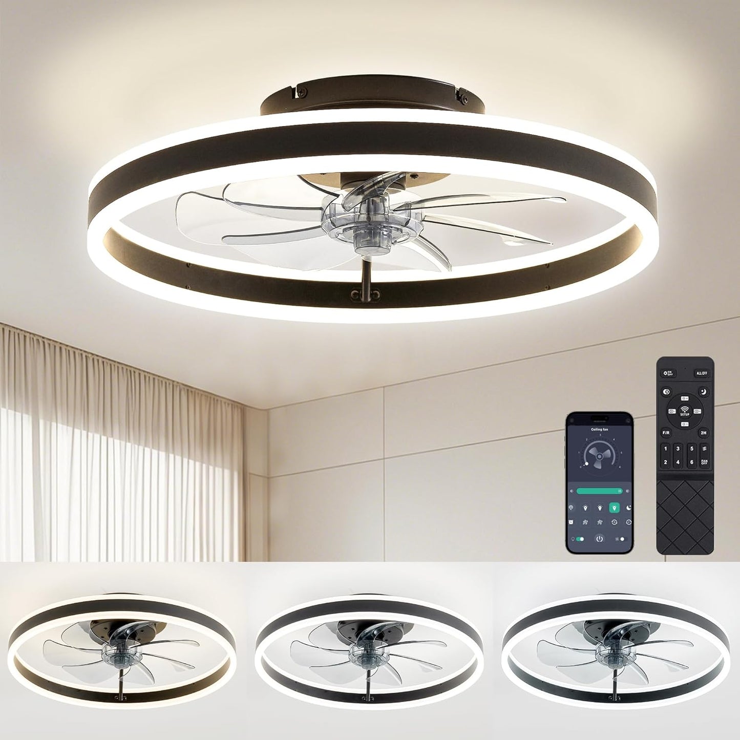 Ceiling Fans with Lights and Remote for Modern Spaces