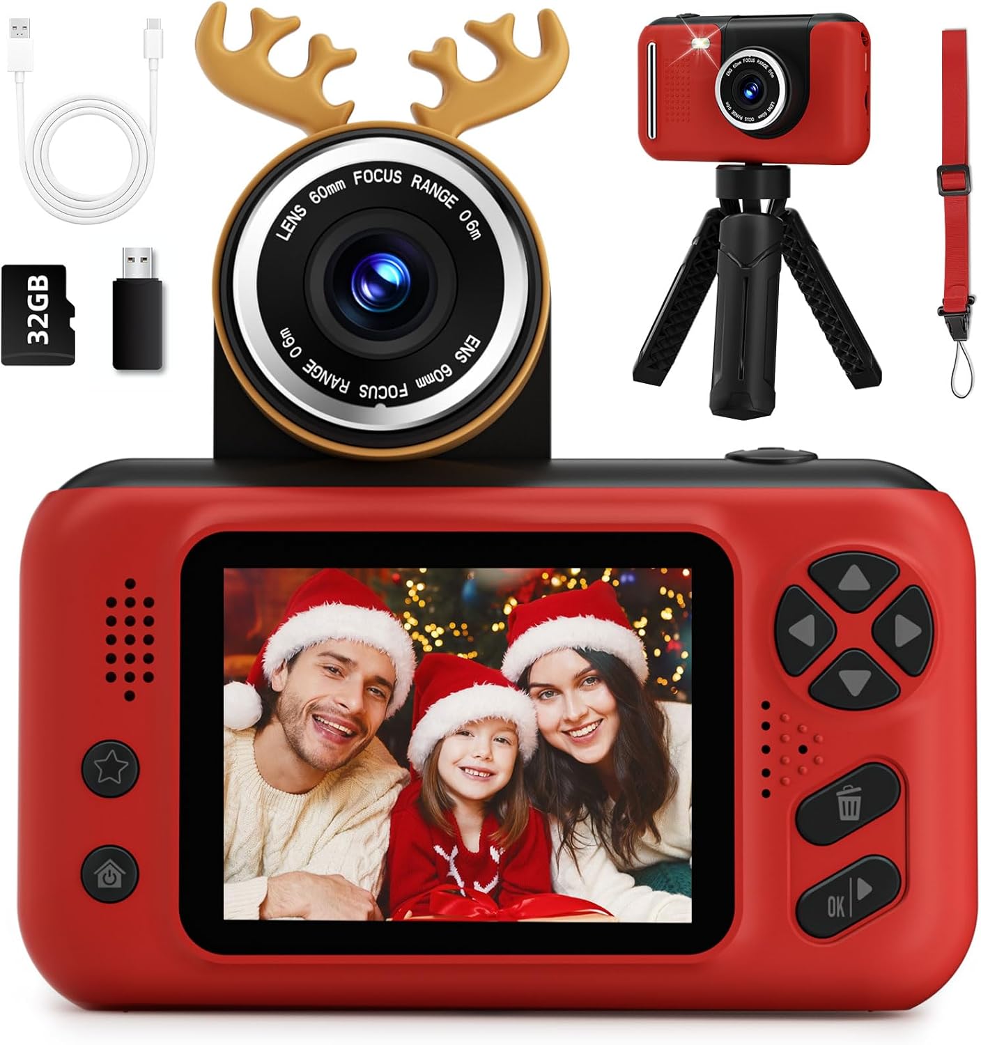 Kids Camera for Girls and Boys, 48MP Dual Lens Fun