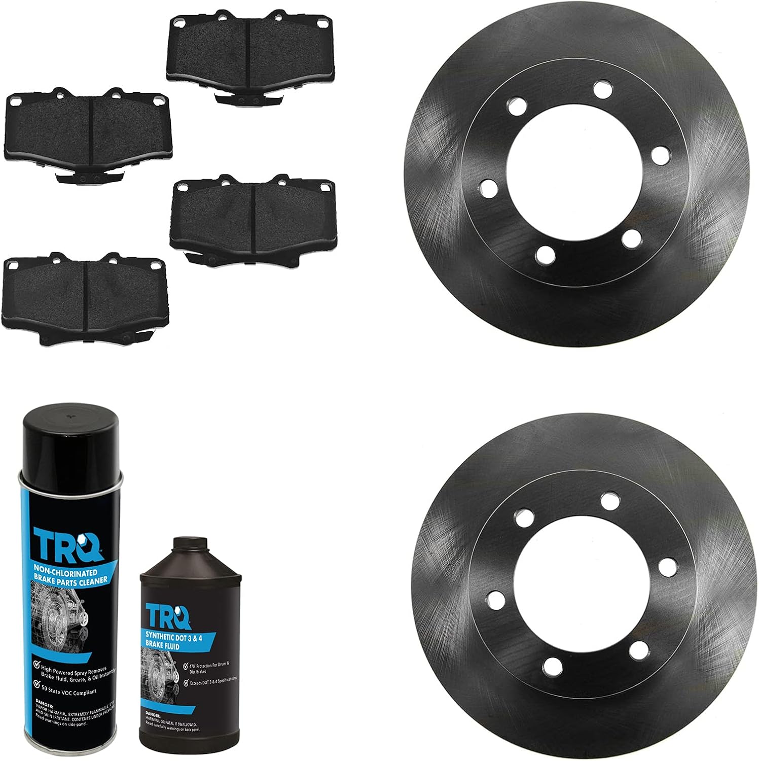TRQ Front Brake Pad & Rotor Kit for 1996-2000 Toyota 4Runner