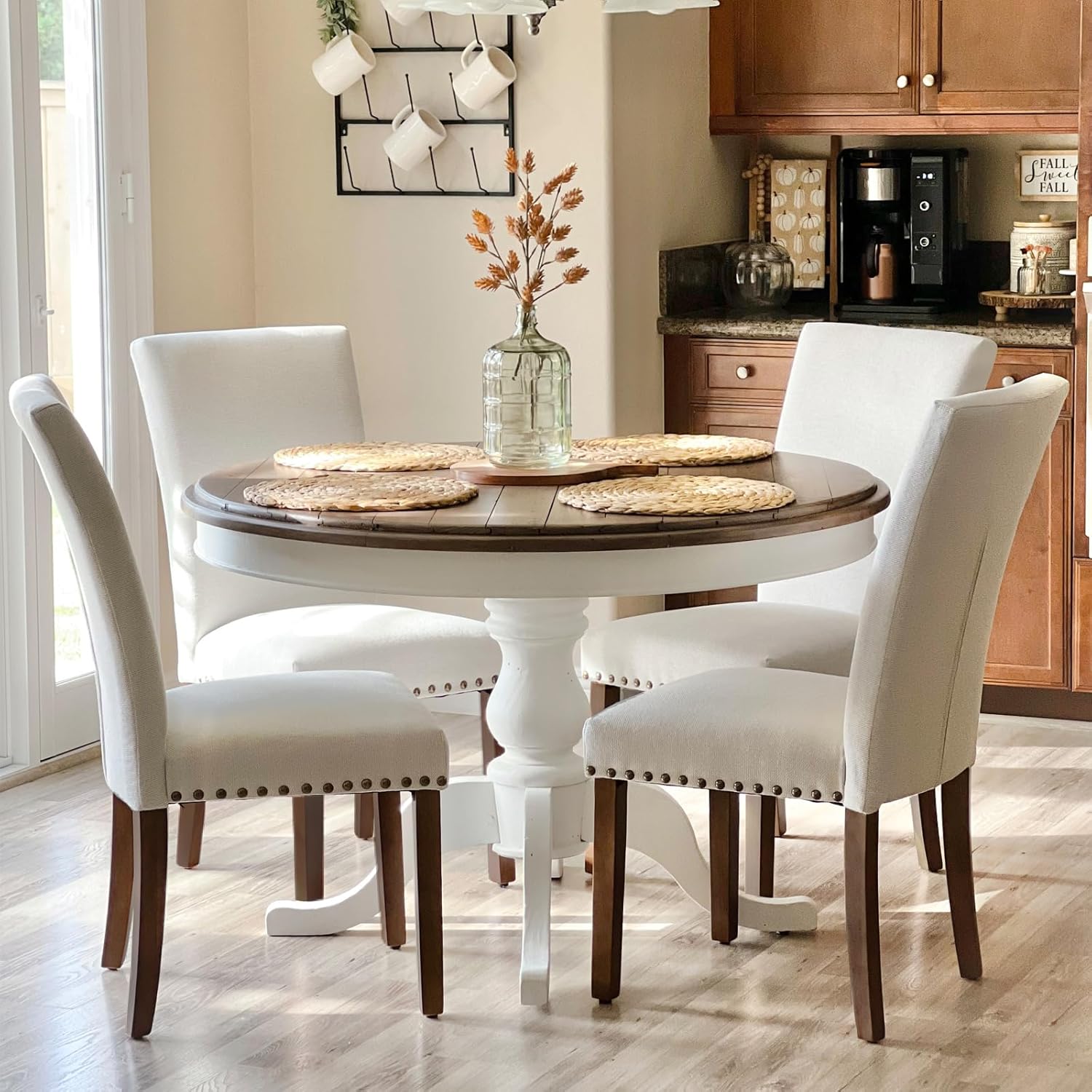 COLAMY Upholstered Dining Chairs Set of 4 for Stylish Dining