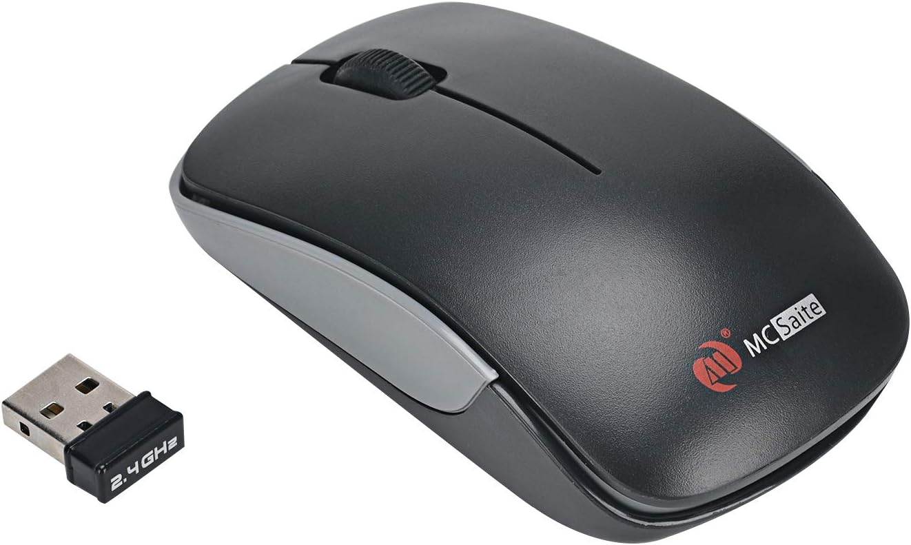 Ultra-Sleek Wireless Mouse - Nano Receiver, Black