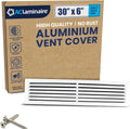 30 in x 6 in Decorative Air Return Vent Cover - Modern Aluminum