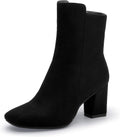 IDIFU Women's Ada Square Toe Ankle Boots for Trendy Fashion