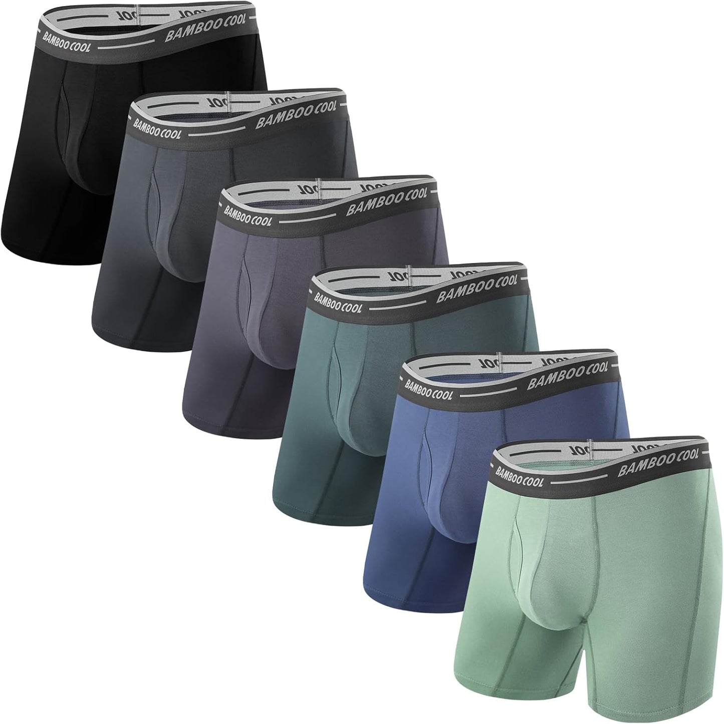 Bamboo Cool Men's Underwear Boxer Briefs with Open Fly Comfort