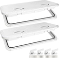 Black Rectangle Marine Deck Access Hatch 23.86in x 13.9in