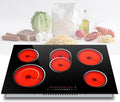 30 Inch Electric Cooktop 8400W 5-Burner Built-In - Powerful, Safe