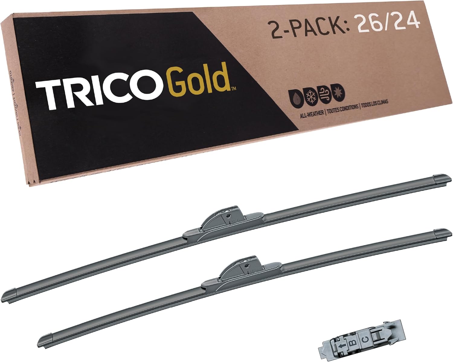 TRICO Gold Premium Wiper Blades for All-Weather Visibility