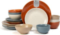 Sango Siterra Painter's Palette 16-Piece Stoneware Set - Rustic