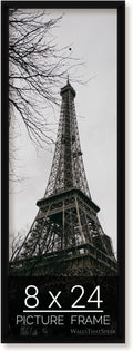 wallsthatspeak 8x24 Black Picture Frame for Posters and Puzzles