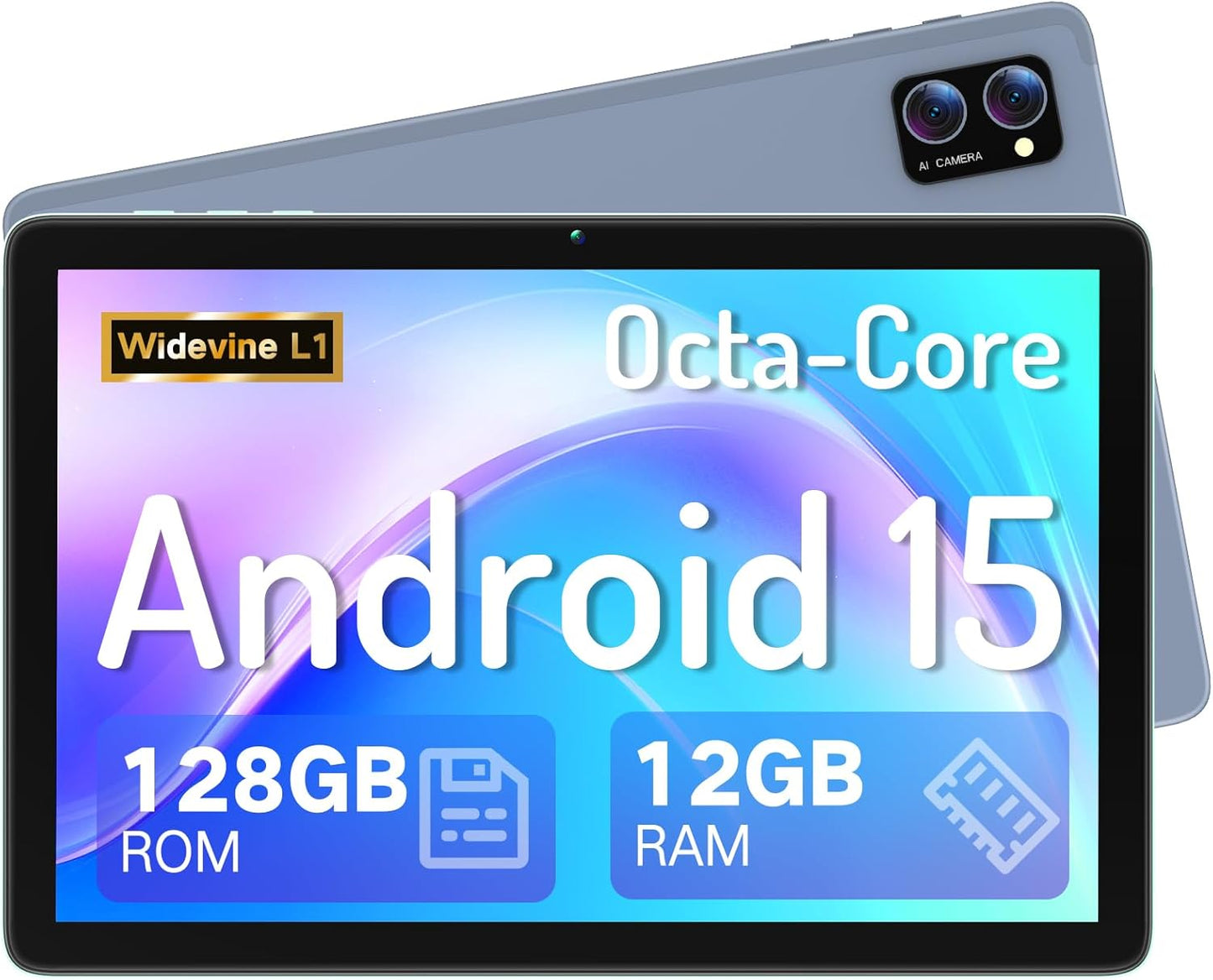 Powerful Android 15 Tablet with 10.1 Inch HD Touch Screen
