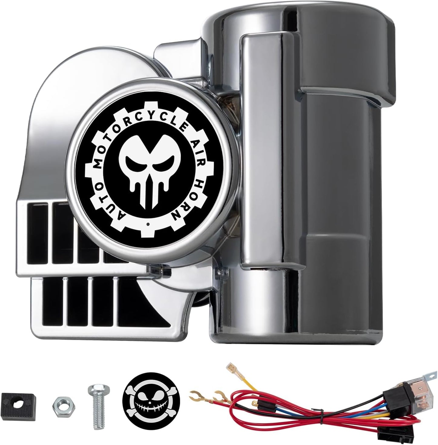 12V Snail Air Horn for Motorcycle - Loud Train Sound Kit