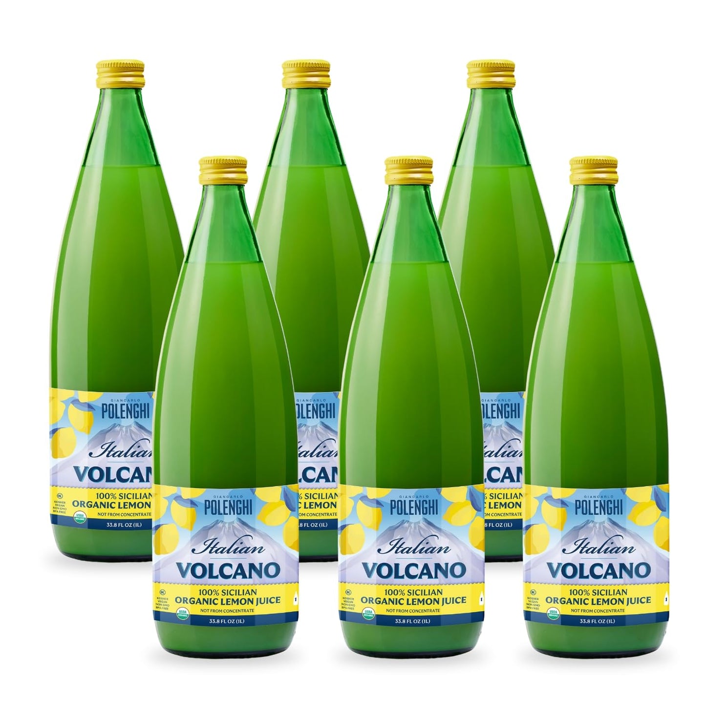 Organic Italian Volcano Lemon Juice for Cooking and Beverages