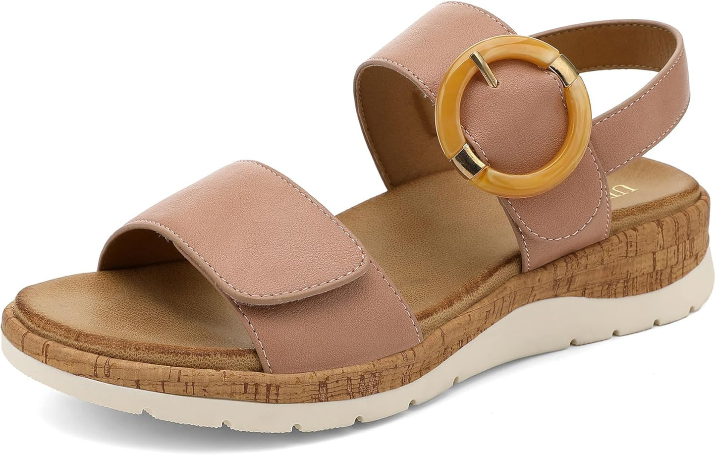 UBFEN Womens Flat Sandals with Arch Support for Comfort