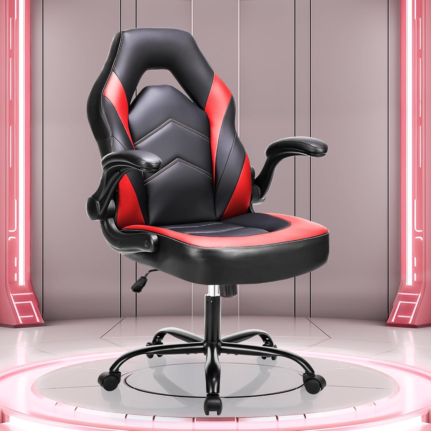 Ergonomic Gaming Desk Chair with Lumbar Support and Armrests