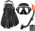 Snorkeling Gear for Kids Ages 3-14 - Compact 4-in-1 Snorkel Set