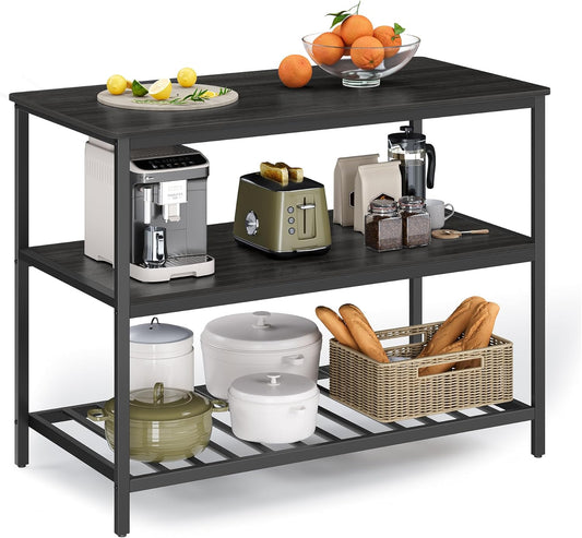 VASAGLE Kitchen Island with 3 Shelves for Your Culinary Needs