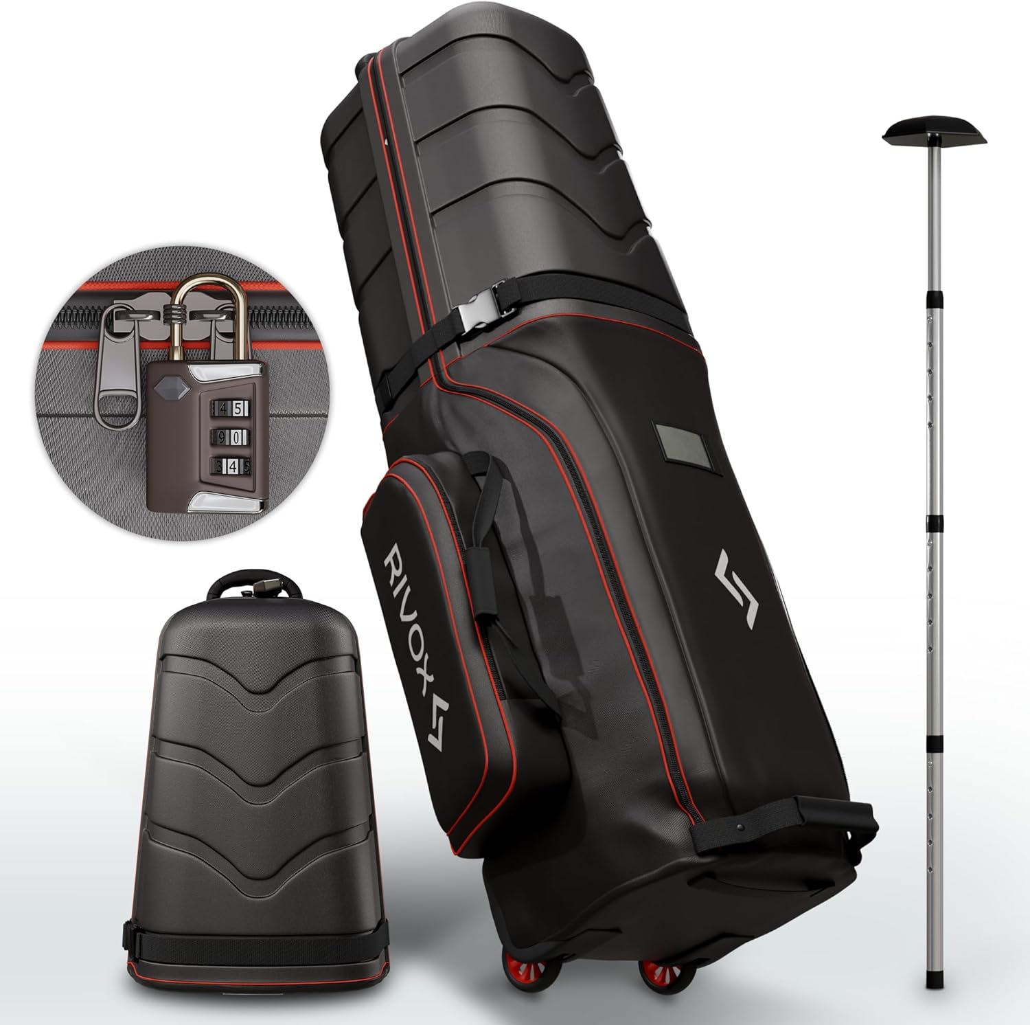 Durable Golf Travel Bag with Wheels - RIVOX