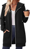 Zeagoo Womens Zip Up Long Hooded Fleece Jacket - Warm Oversized Fit