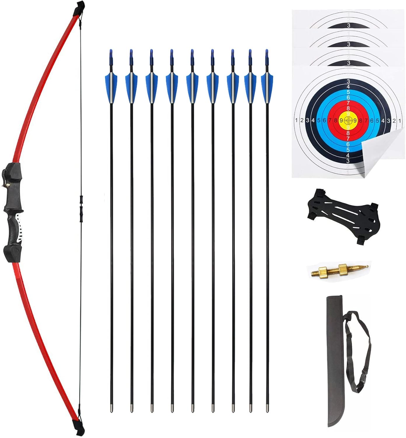 45 Inch Youth Bow and Arrows Set for Kids and Teens Fun