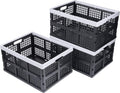3-Pack Plastic Collapsible Storage Crates 30L - Space Saving