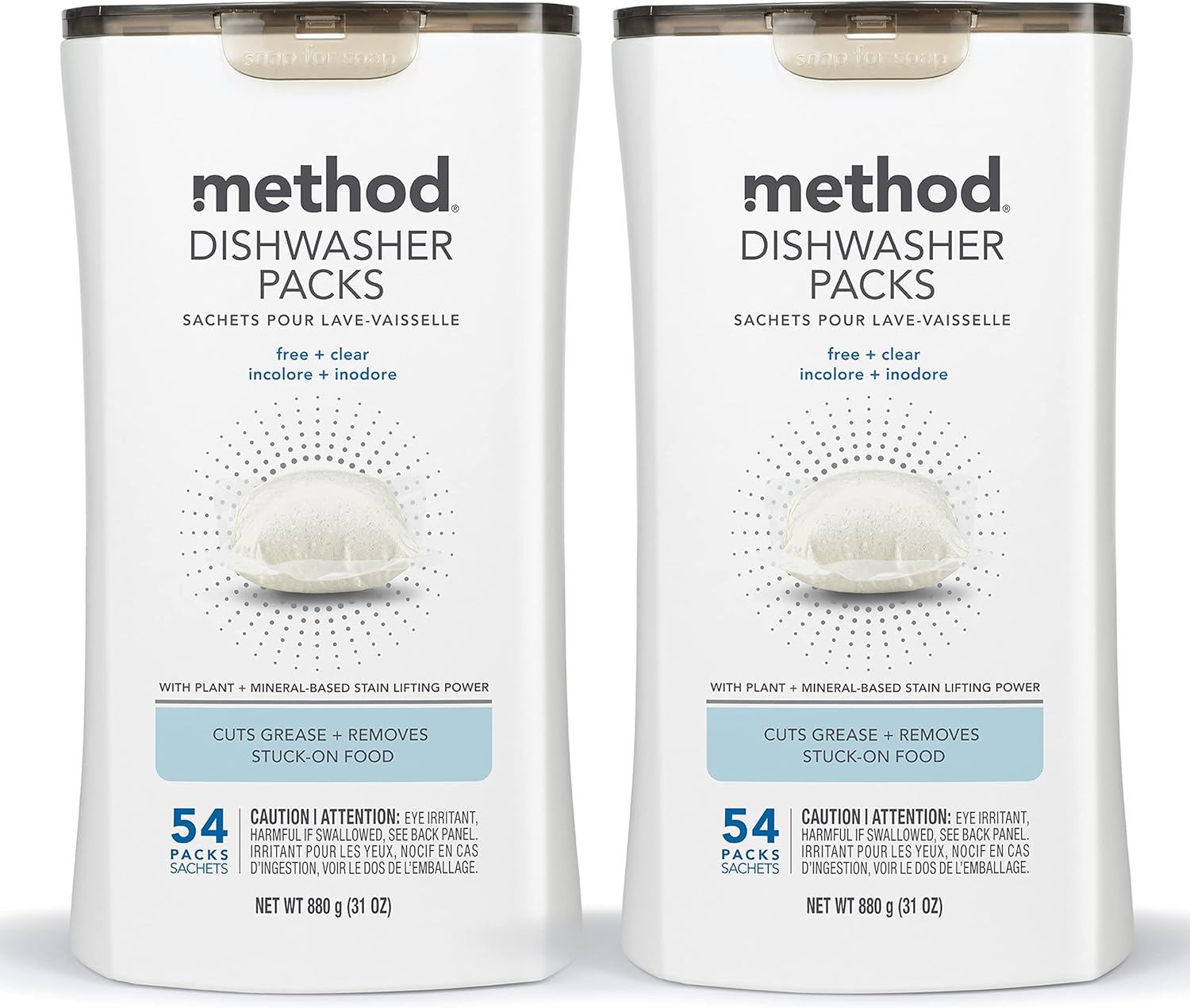 Method Dishwasher Detergent Packs for Tough Grease and Stains