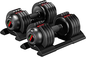 Adjustable Dumbbell Set for Home Workout Strength Training