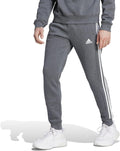 adidas Men's Essentials Fleece Tapered Cuff 3-Stripes Pants