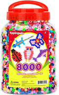 Pony Beads 8000+ (6x9 mm) Bucket - MultiColor Craft Bead Bulk