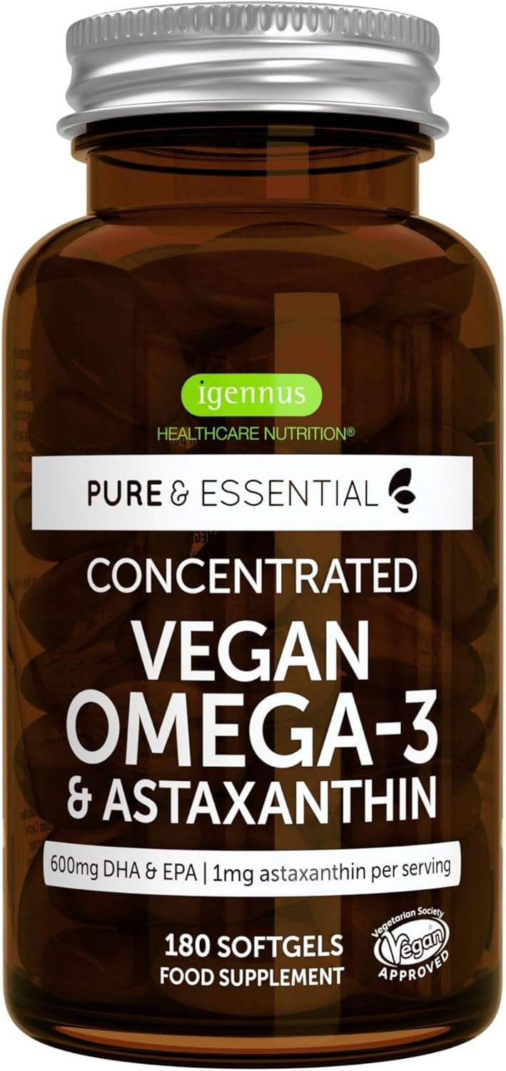 Igennus Vegan Omega-3 Algae Oil Supplement for Heart Health