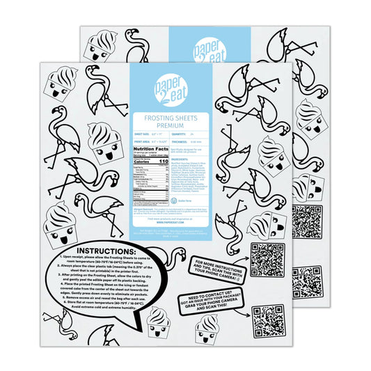 Premium Frosting Sheets for Edible Cake Decorating - 48 Count