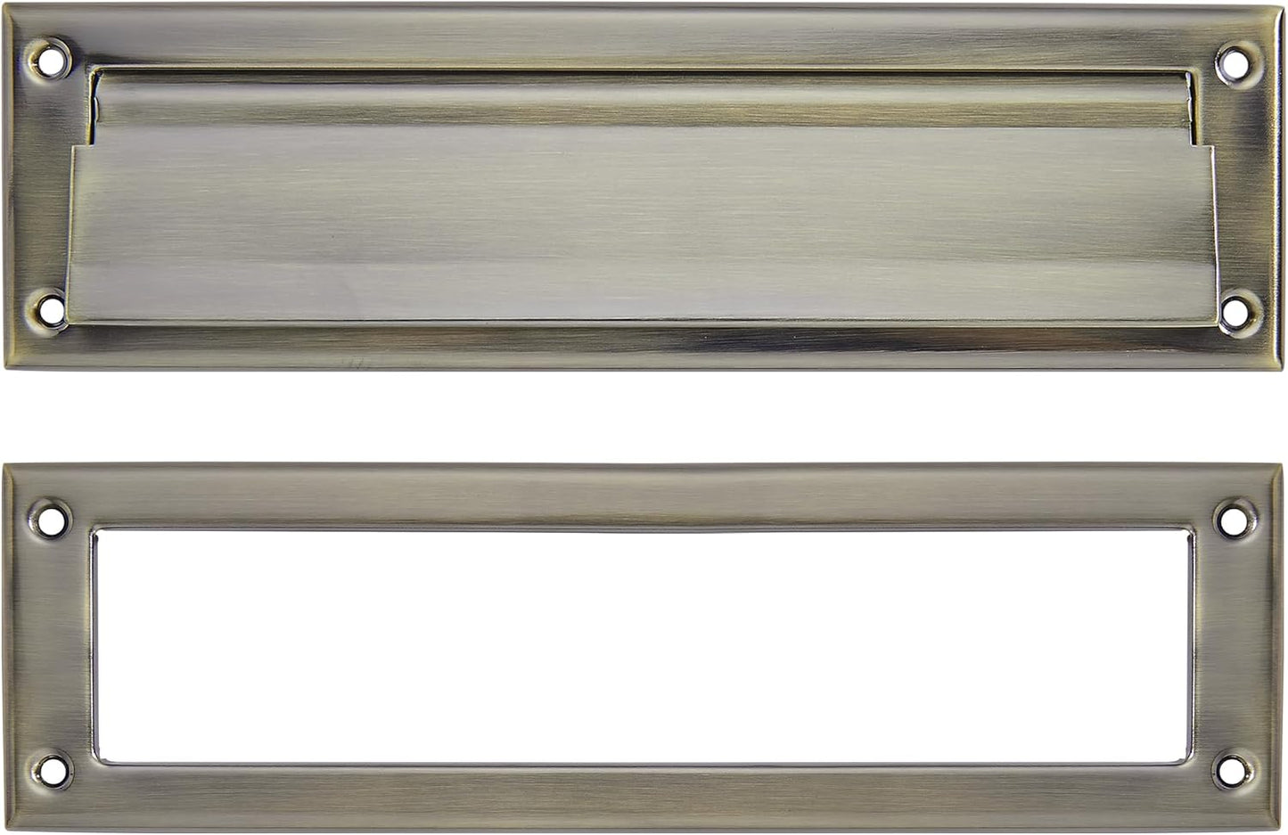 Brushed Antique Brass Mail Slot - Durable and Secure Design