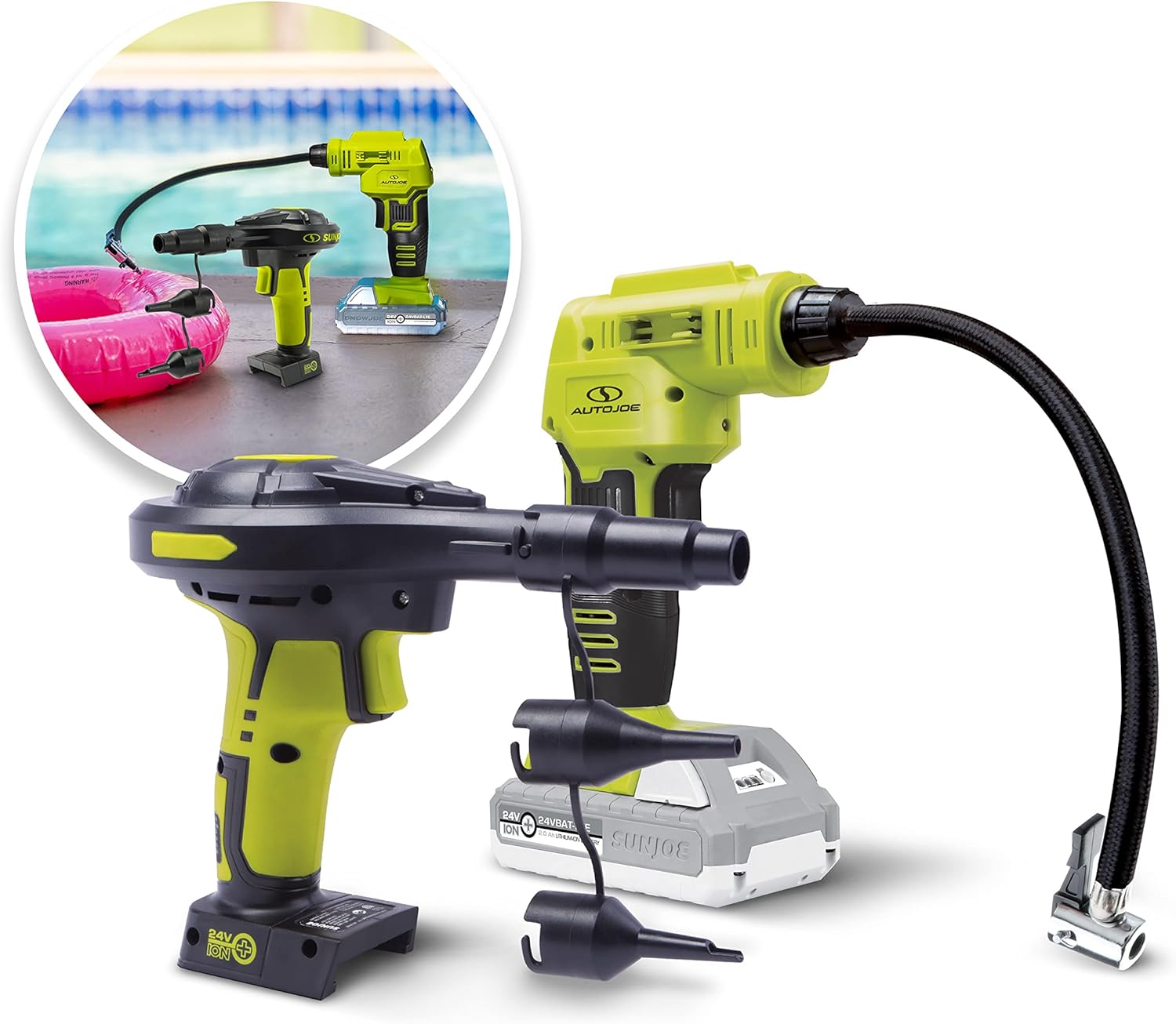 Portable Power Kit: Sun Joe Inflator & Compressor