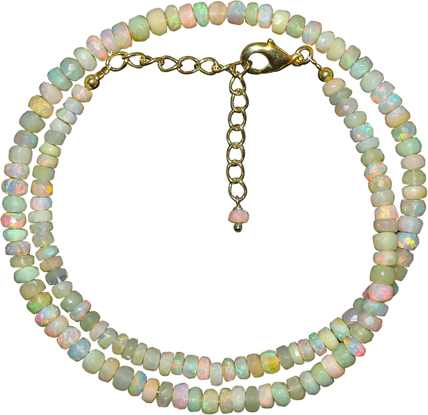 Natural Gemstone Beaded Choker Necklace for Women - Handmade