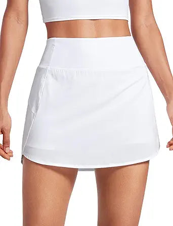 CRZ YOGA A Line Golf Skirts for Women High Waisted Tennis Style