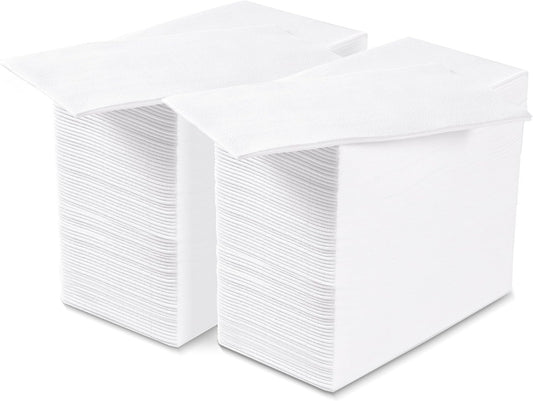 200 Pack Soft White Guest Napkins - Absorbent & Disposable - Ideal for Kitchen, Party, Events - 12 x 16 - Bestluck