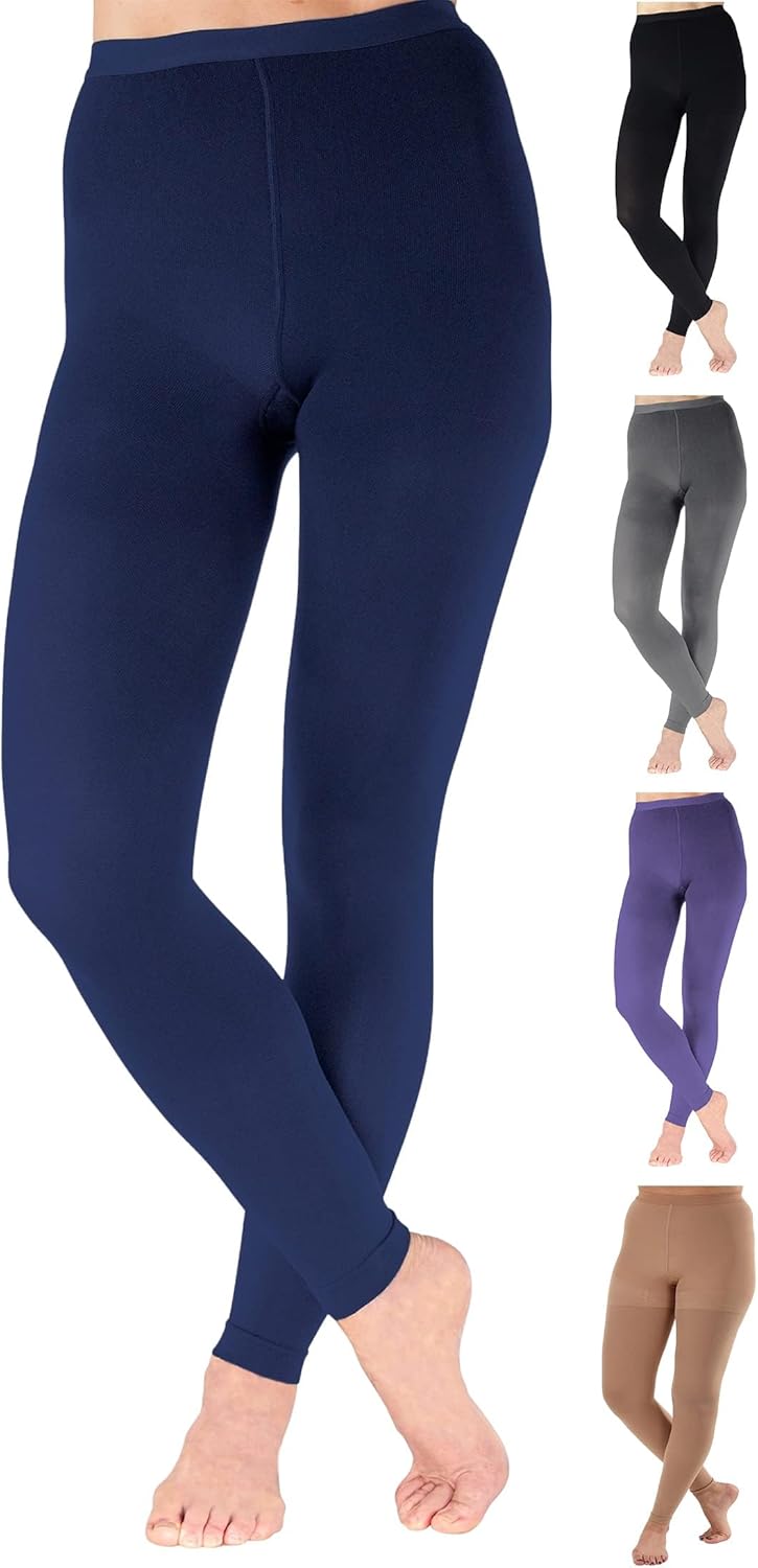 Plus Size Compression Tights for Women - Footless Pantyhose