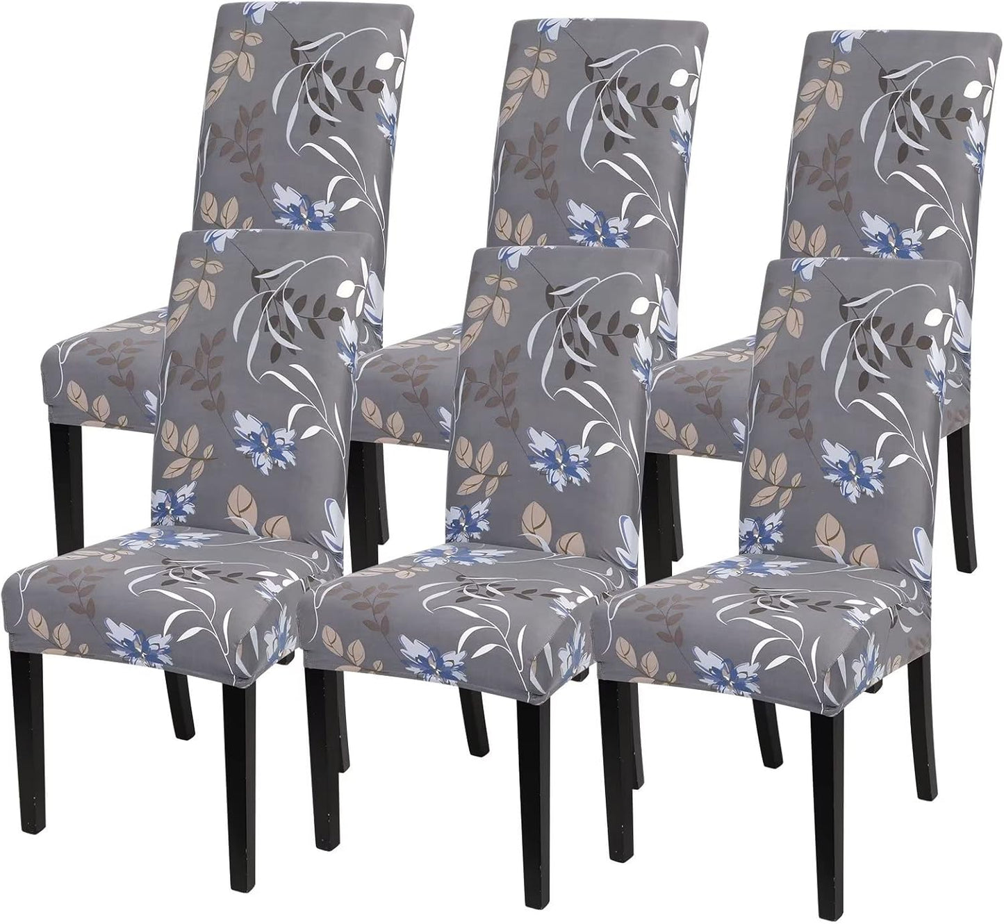 SearchI Stretch Printed Dining Room Chair Covers Set of 6