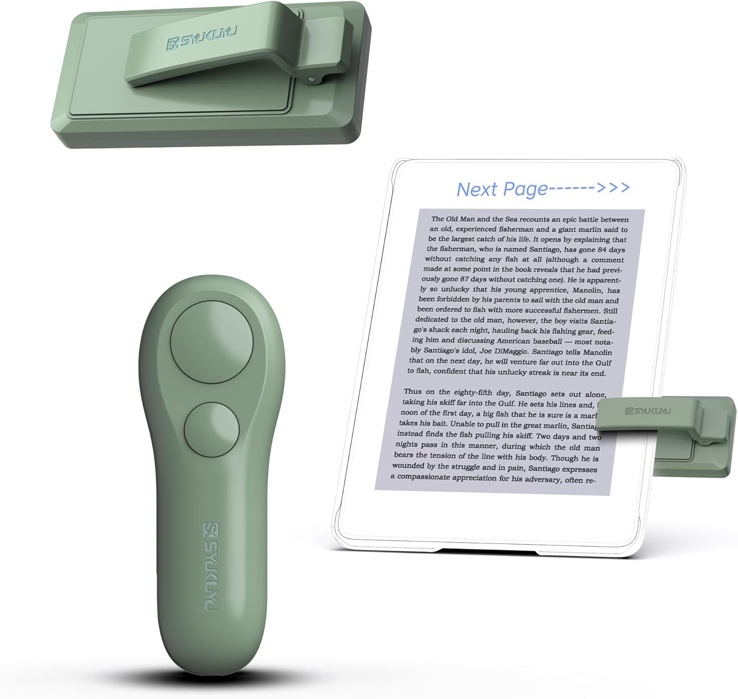 SK SYUKUYU RF Remote Control Page Turner for Comfortable Reading