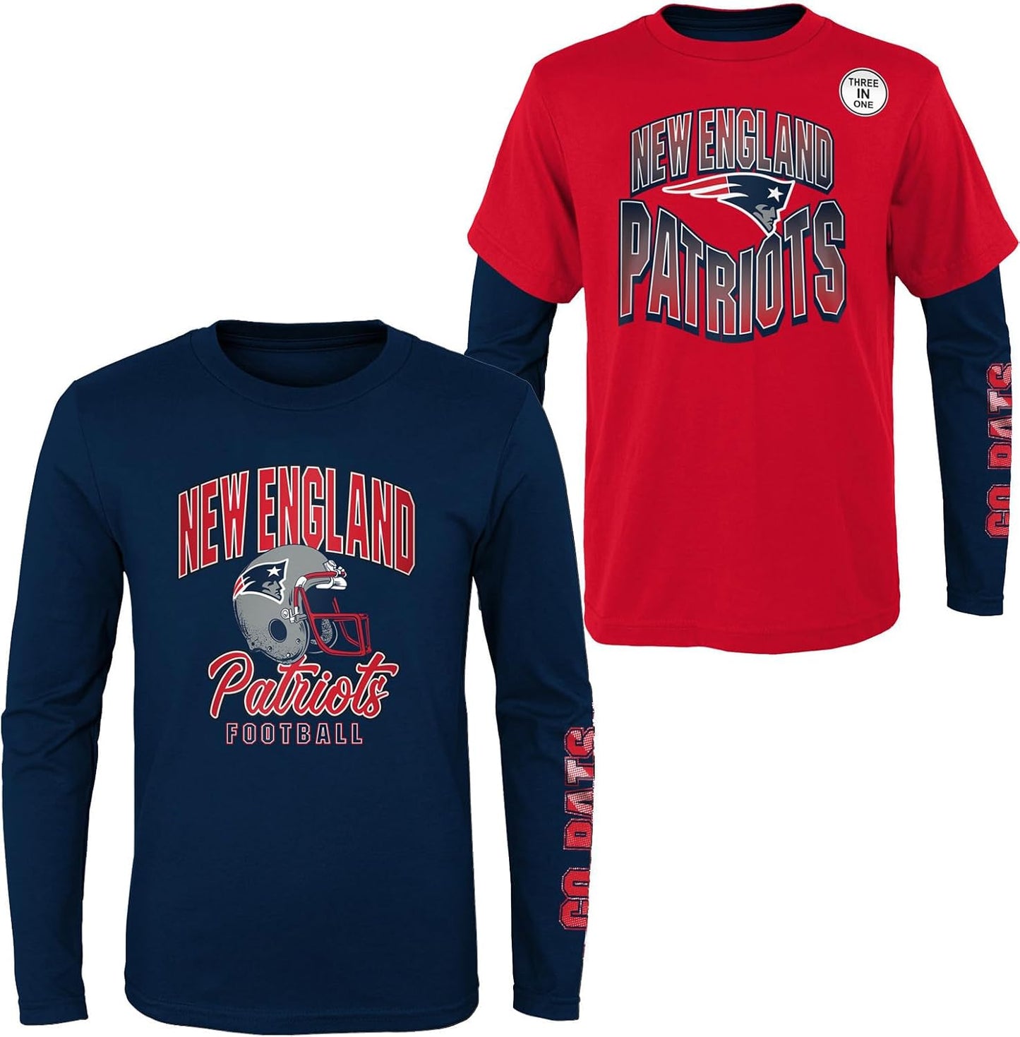 NFL Boys Youth Game Day Team Color T-Shirt and Long Sleeve Set