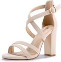 Women's Chunky High Heel Sandal Strappy Open Toe Ankle
