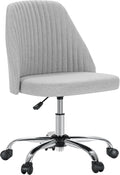 DUMOS Modern Cute Rolling Vanity Swivel Task Chair for Home
