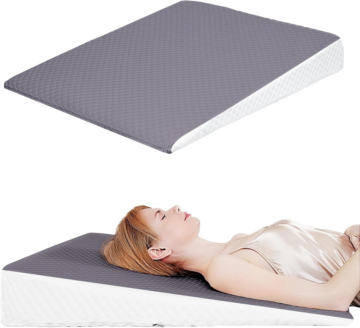 Wedge Pillow for Sleeping, Back Support, and Snoring Relief