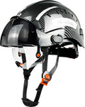 Construction Safety Helmet with Built-in Visor - Adjustable Head