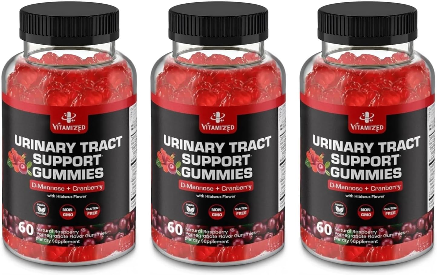 Potent Cranberry Gummies 1500mg for Urinary Tract Health Support