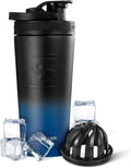 Ice Shaker Insulated Stainless Steel Shaker Bottle 26oz - Keeps Drinks