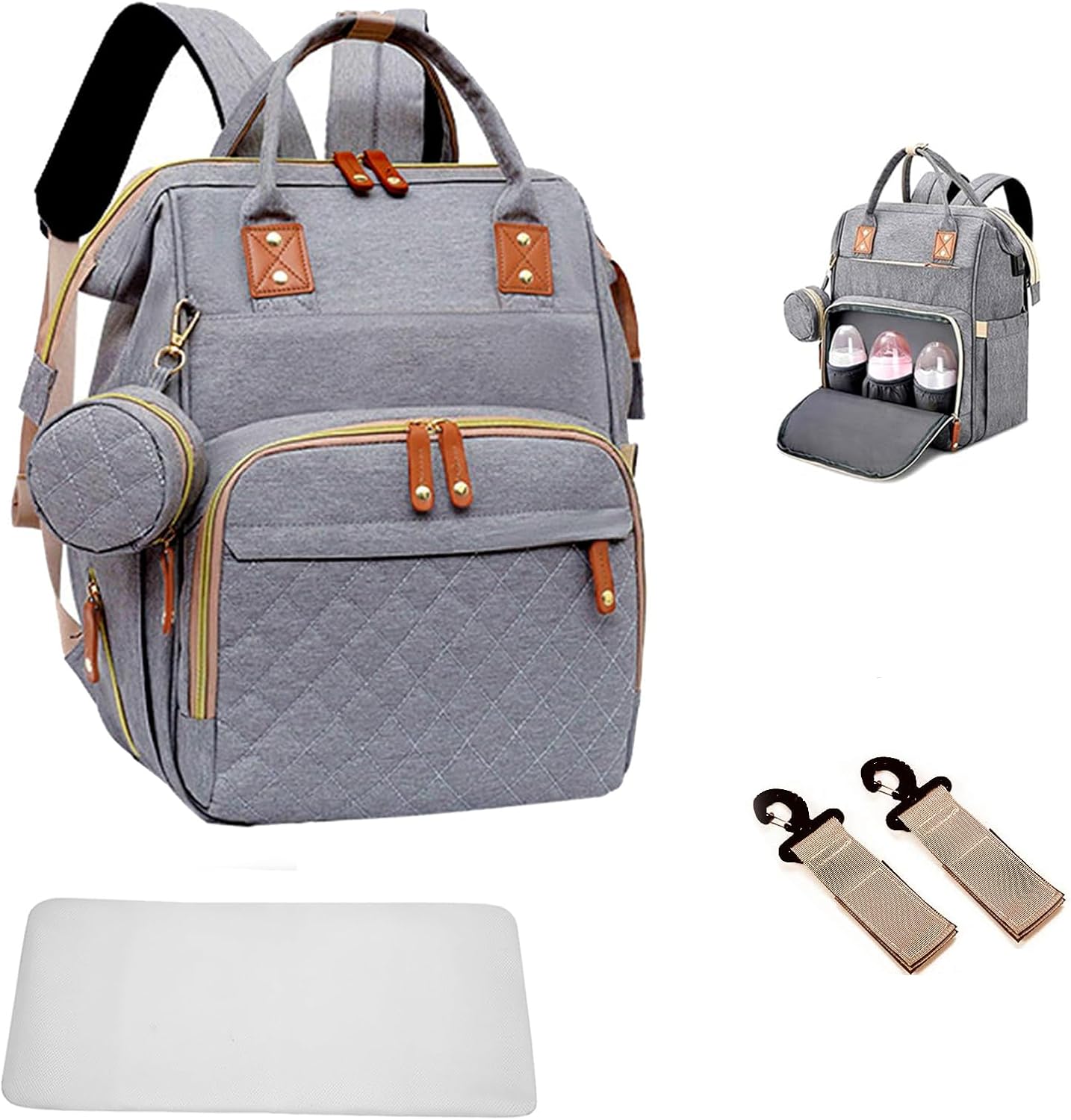 Axcone Baby Diaper Bag Backpack with Changing Pads for Travel