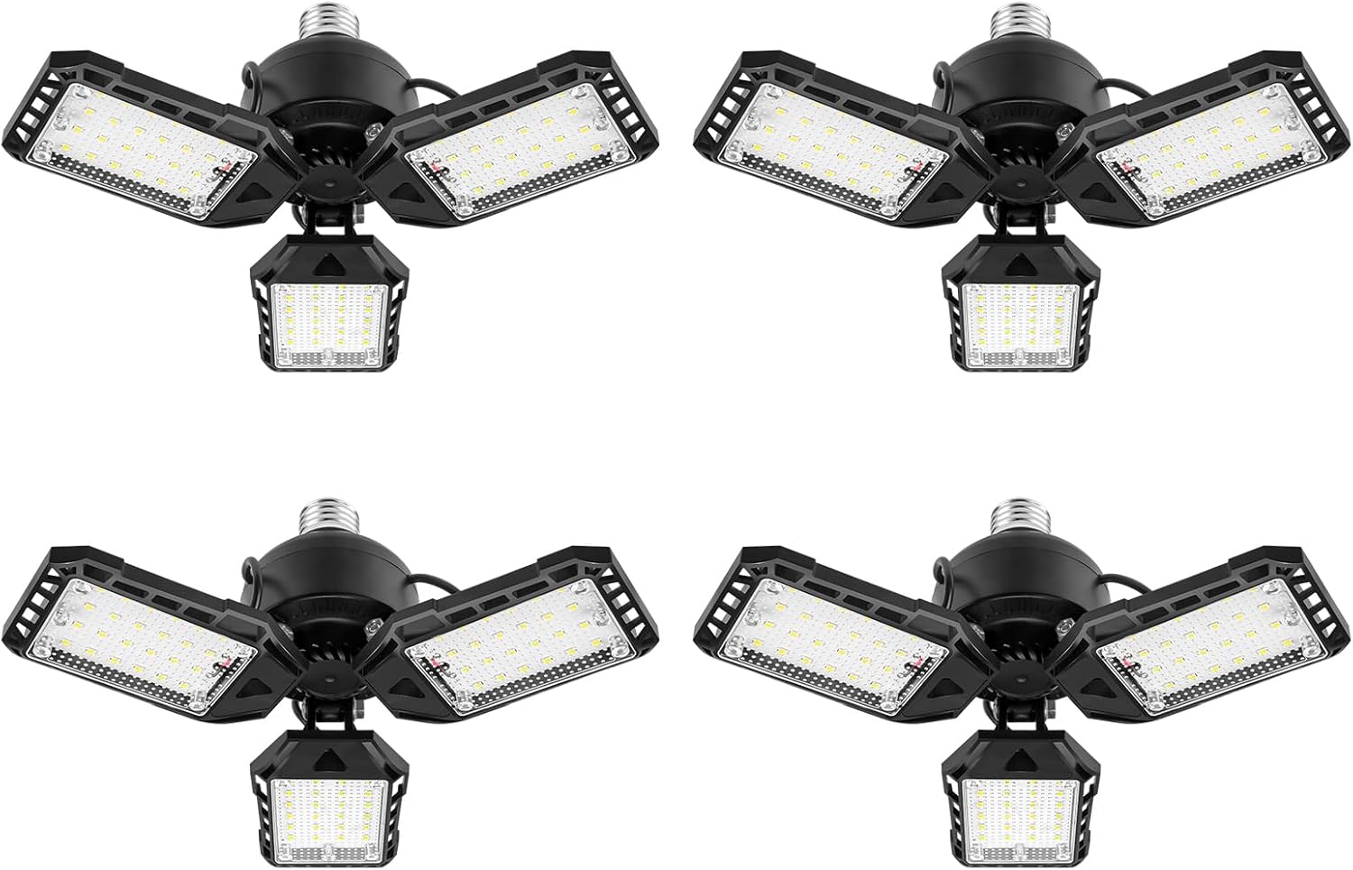 LED Garage Lights Bulb 4 Pack - Ultra Bright 8000 Lumens