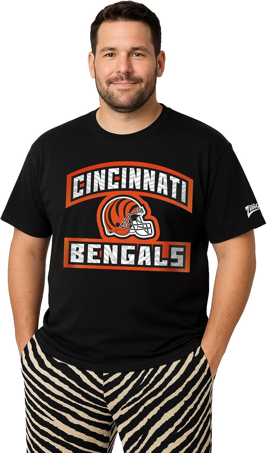 Zubaz NFL Teams Men's Short Sleeve Graphic T-Shirt for Fans