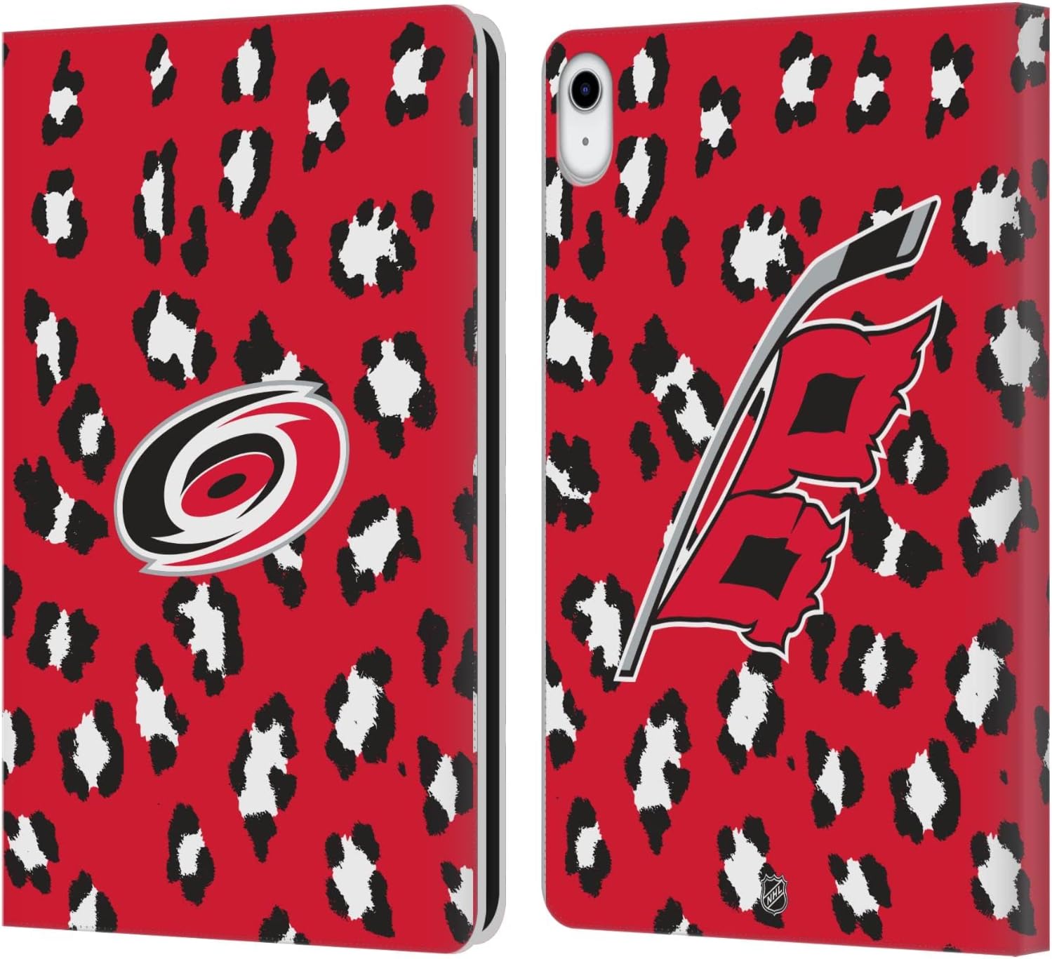 NHL Leopard Pattern Leather Wallet Case for iPad 10.9 2022/2025